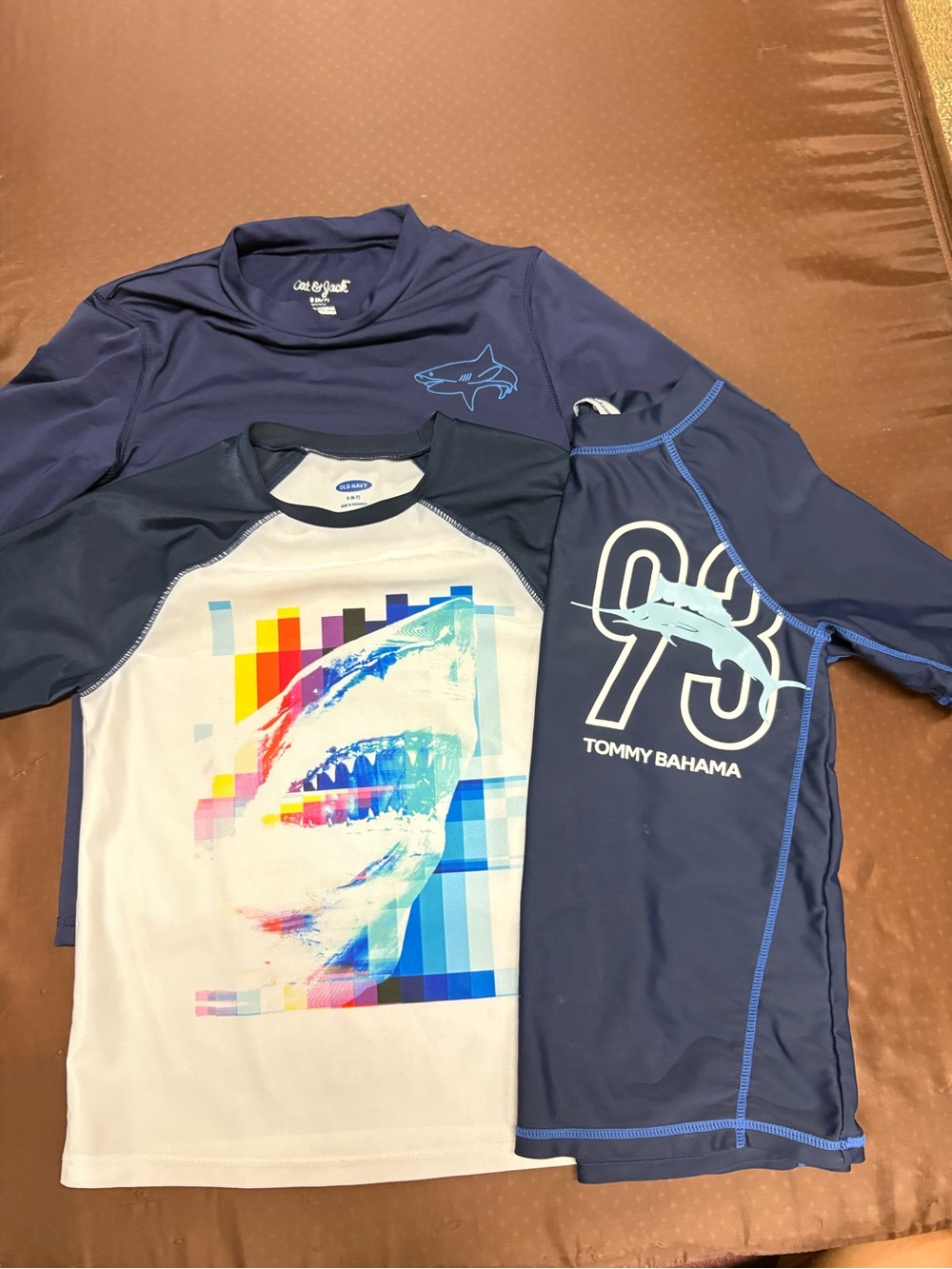 Multi brand  Boys' 6/7 Rash Guard Set of 3 tops